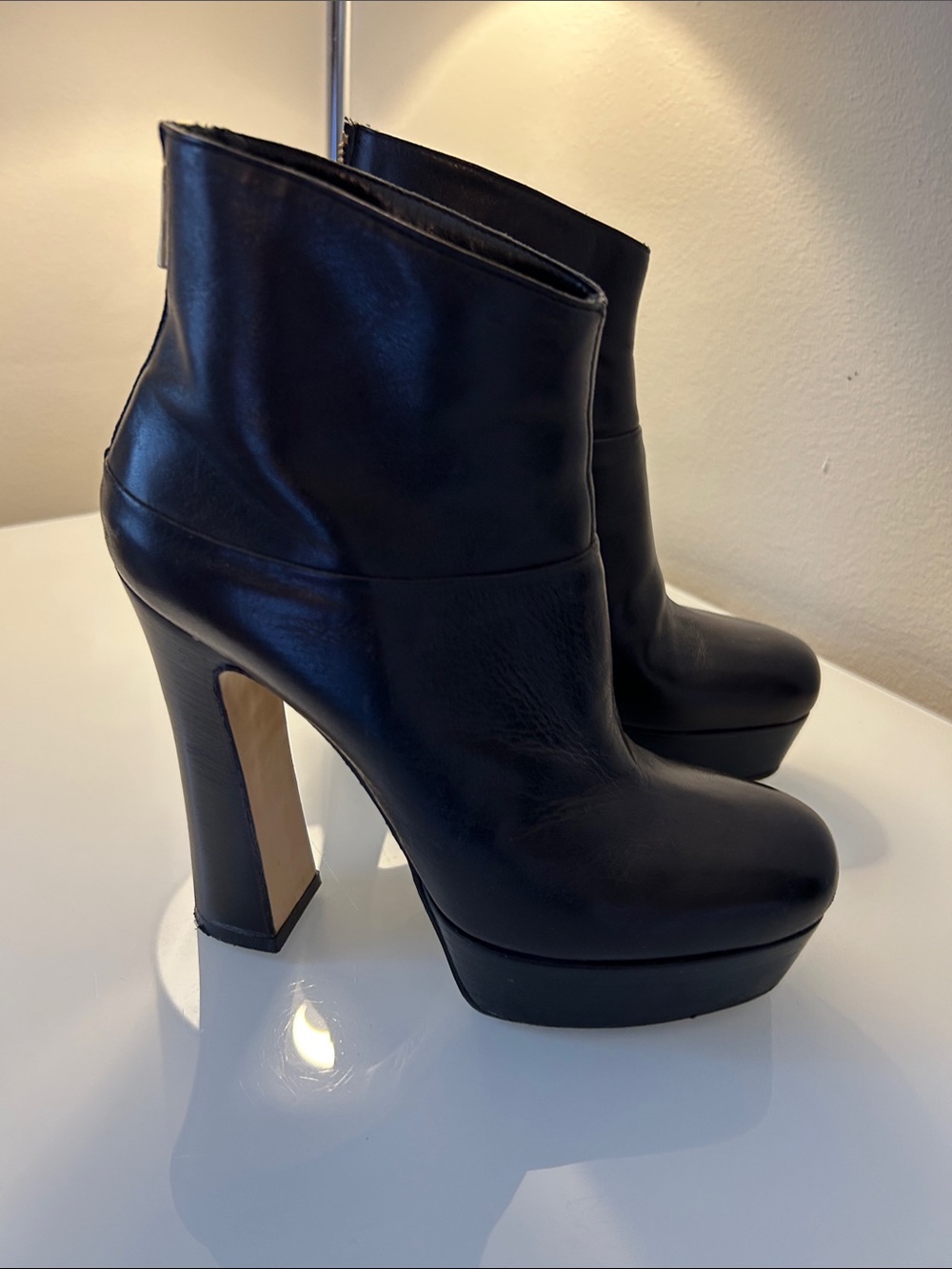Mimosa  booties Black Platform Ankle Boots - Women's High Heel Leather Boots
